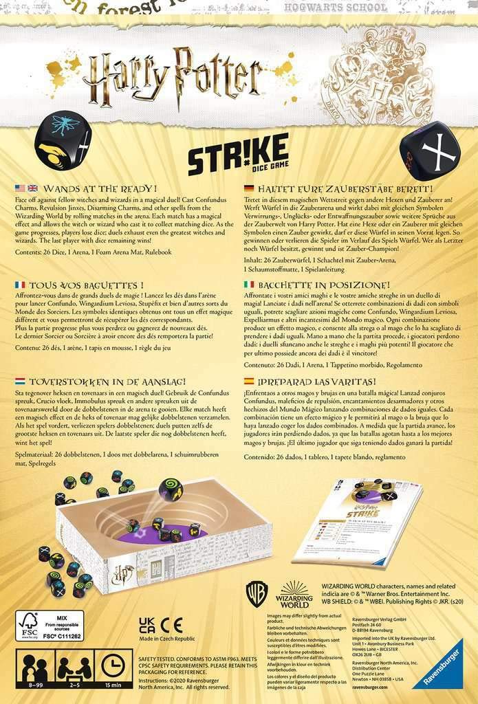 Ravensburger Harry Potter Strike easy-to-follow instructions for quick setup