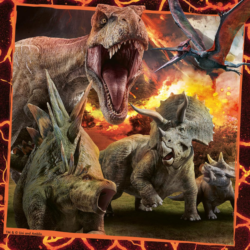 Ravensburger Instinct to Hunt puzzle collection shows the 3x49-piece set for kids