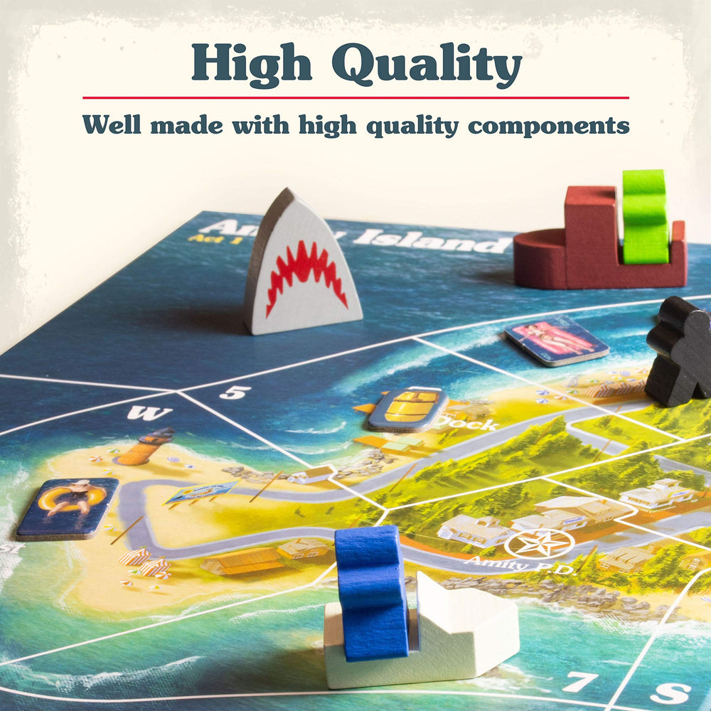 Ravensburger Jaws board game crew figures bring the hunt to life.