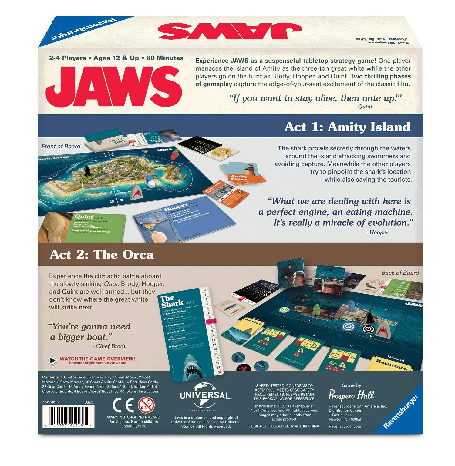 Ravensburger Jaws game night scene invites family and friends to play.
