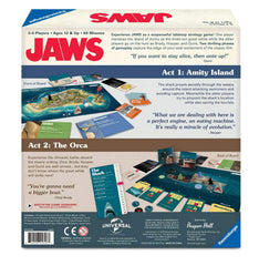Ravensburger Jaws game night scene invites family and friends to play.