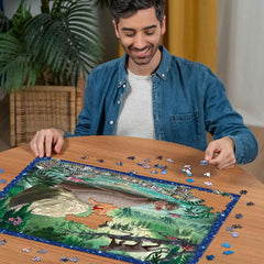 Ravensburger puzzle artwork with vivid colors enhances visual appeal during assembly.