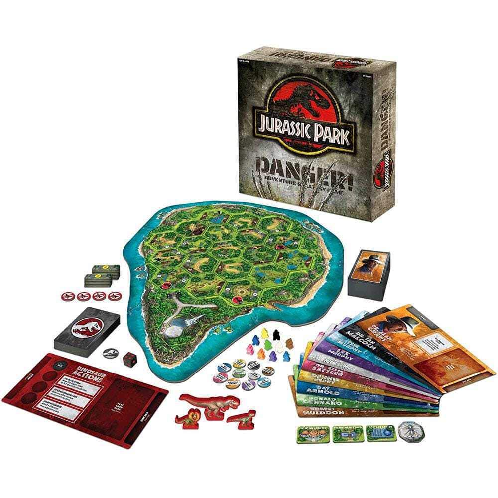 Ravensburger Jurassic Park Danger dinosaurs in action add tension and excitement to gameplay.