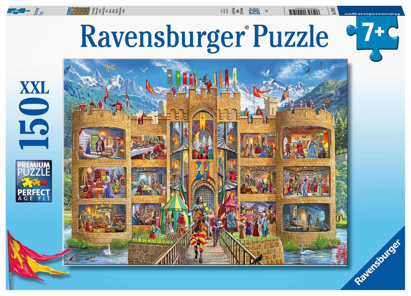 Ravensburger knights and damsels medieval scene boosts imagination