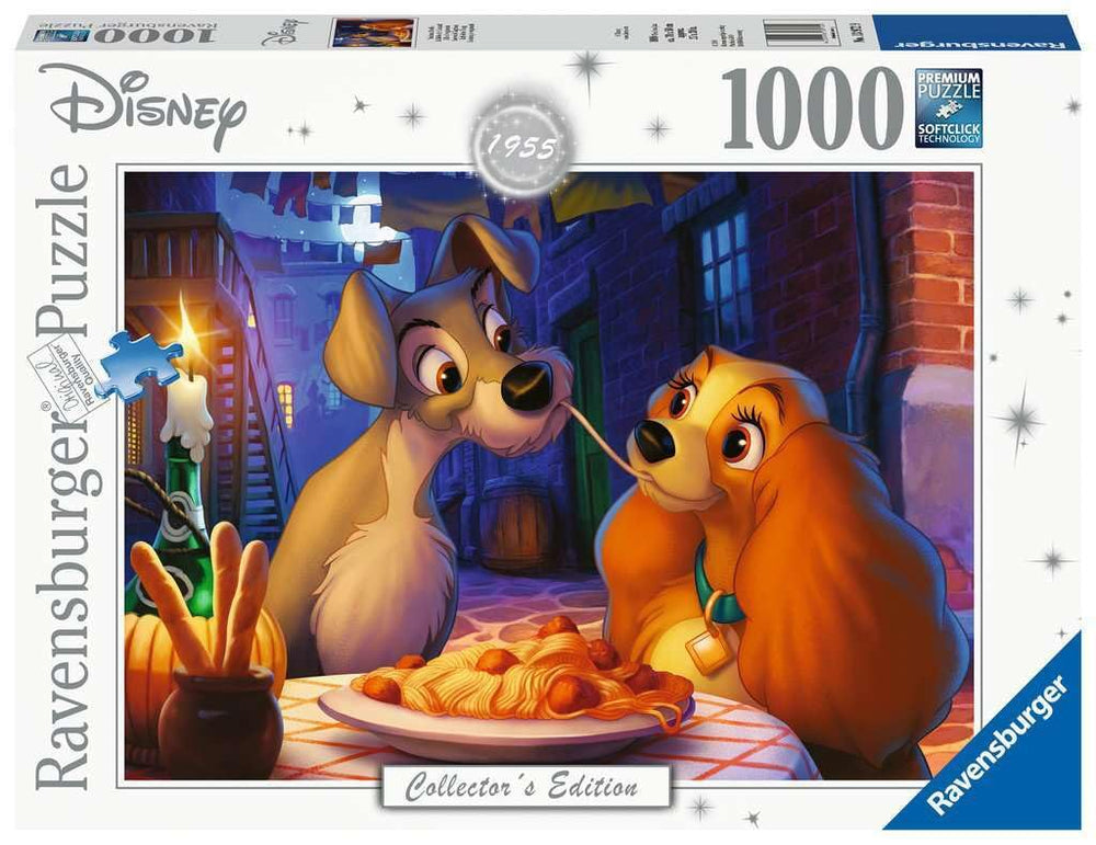 Ravensburger Lady and the Tramp puzzle with Softclick interlock for precise assembly