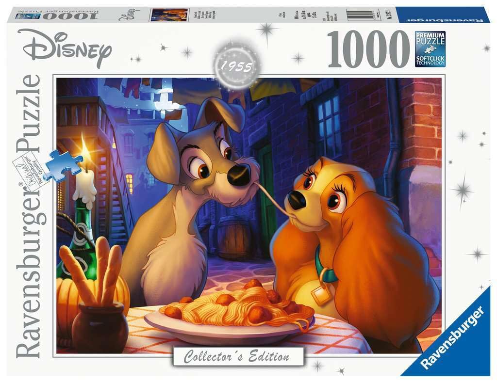Ravensburger Lady and the Tramp puzzle with Softclick interlock for precise assembly
