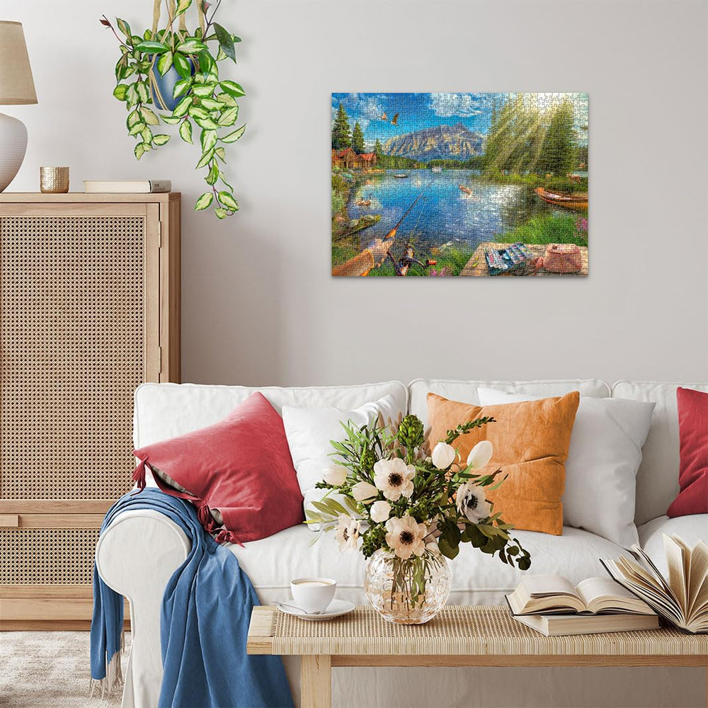 Ravensburger Life at The Lake: premium cardboard texture enhances durability and a premium feel.