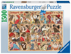 Ravensburger Love Through the Ages puzzle interlock highlighting premium fit.