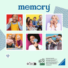 Ravensburger memory set packaging highlighting 64 cards for versatile play.
