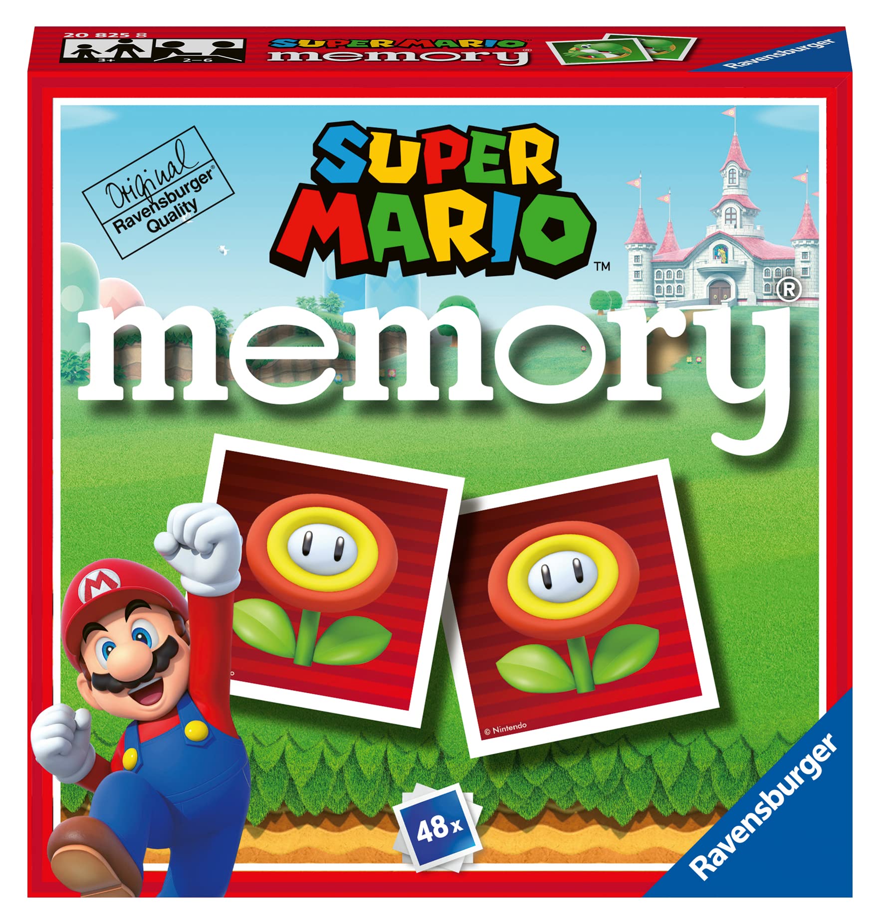Ravensburger Memory Super Mario 48 cards laid out for a quick memory match