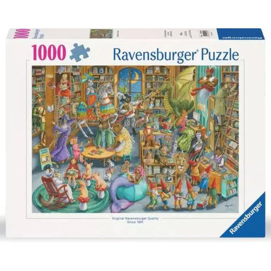 Ravensburger Midnight at the Library puzzle box-scene offers cozy, story-rich evenings.