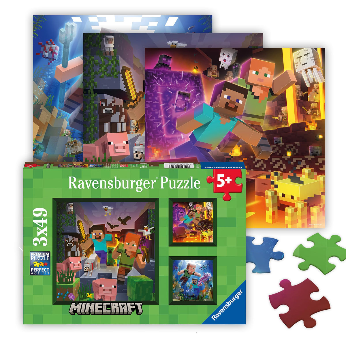 Ravensburger Minecraft Biomes forest scene puzzle for kids