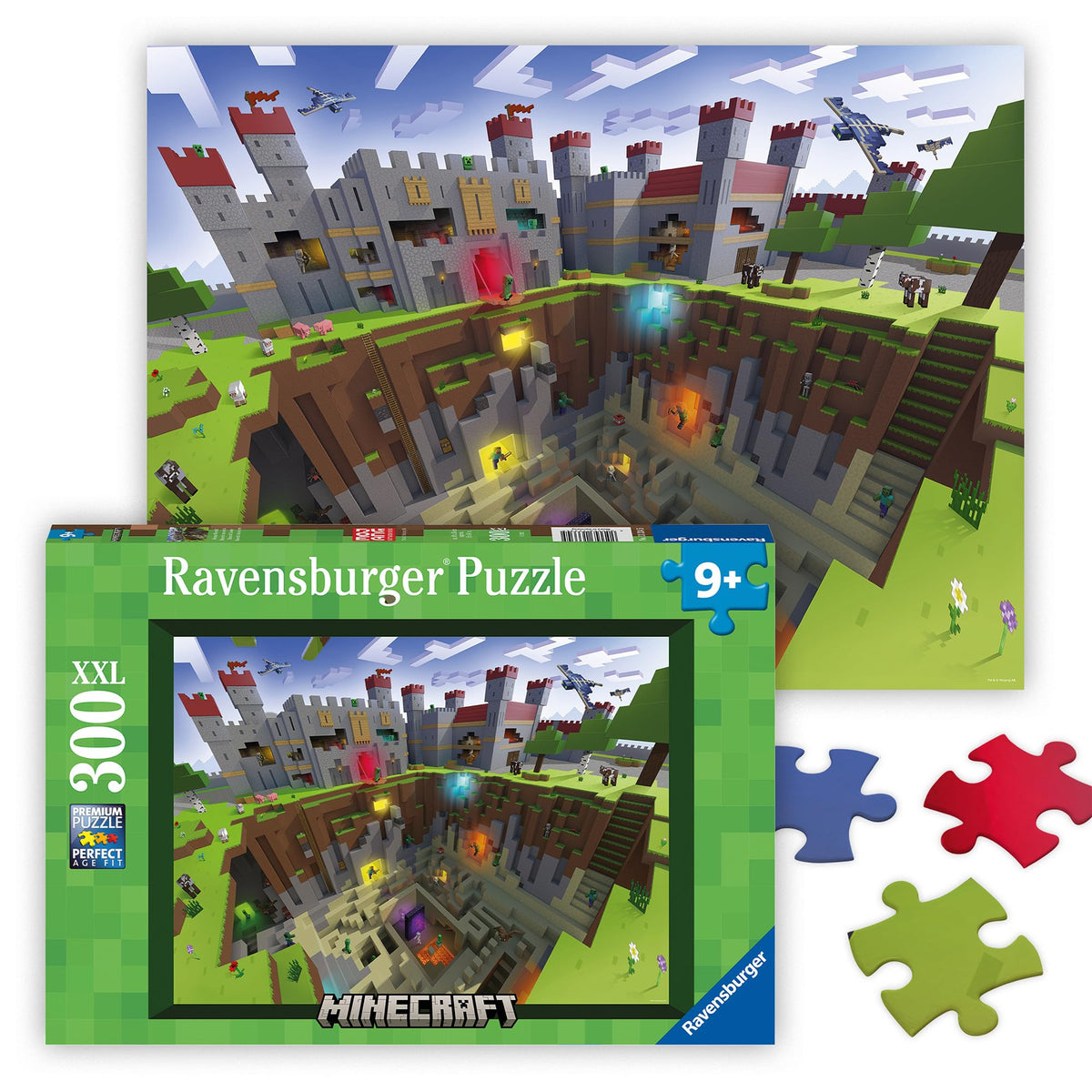 Ravensburger Minecraft Cutaway puzzle with XXL pieces for easier assembly