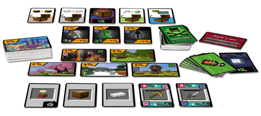 Ravensburger Minecraft Explorers cooperative play scene, teamwork in action.