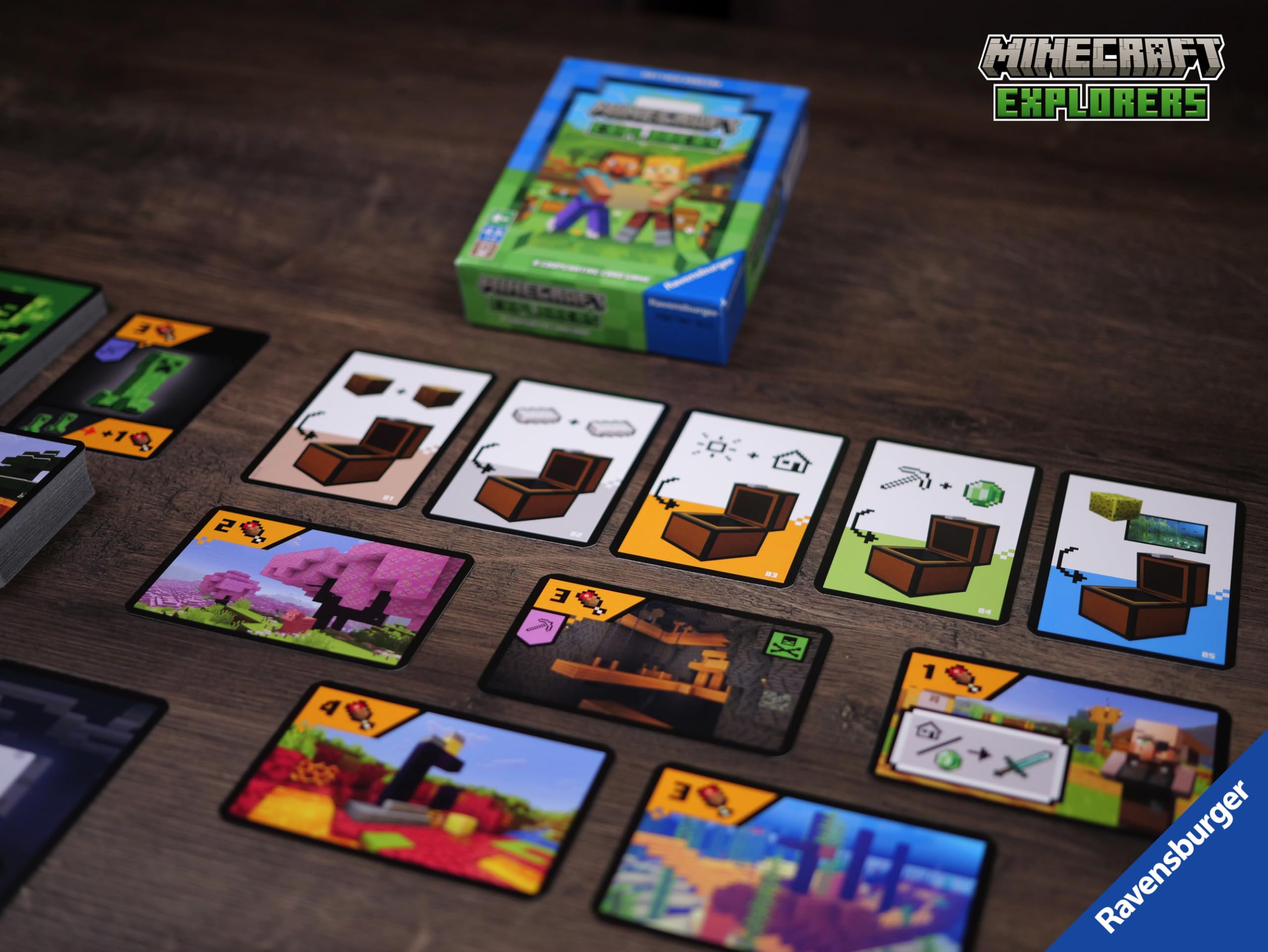 Ravensburger Minecraft Explorers travel format, easy to bring on adventures.