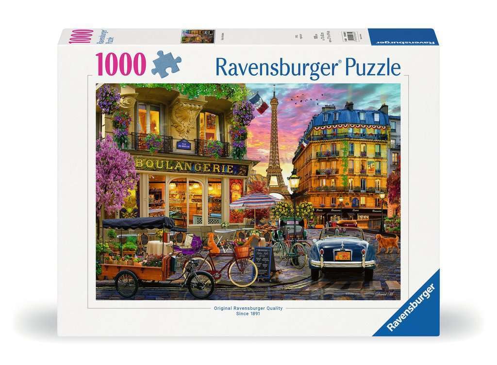 Ravensburger Paris at Dawn Eiffel Tower sunrise, ideal mindful puzzle time