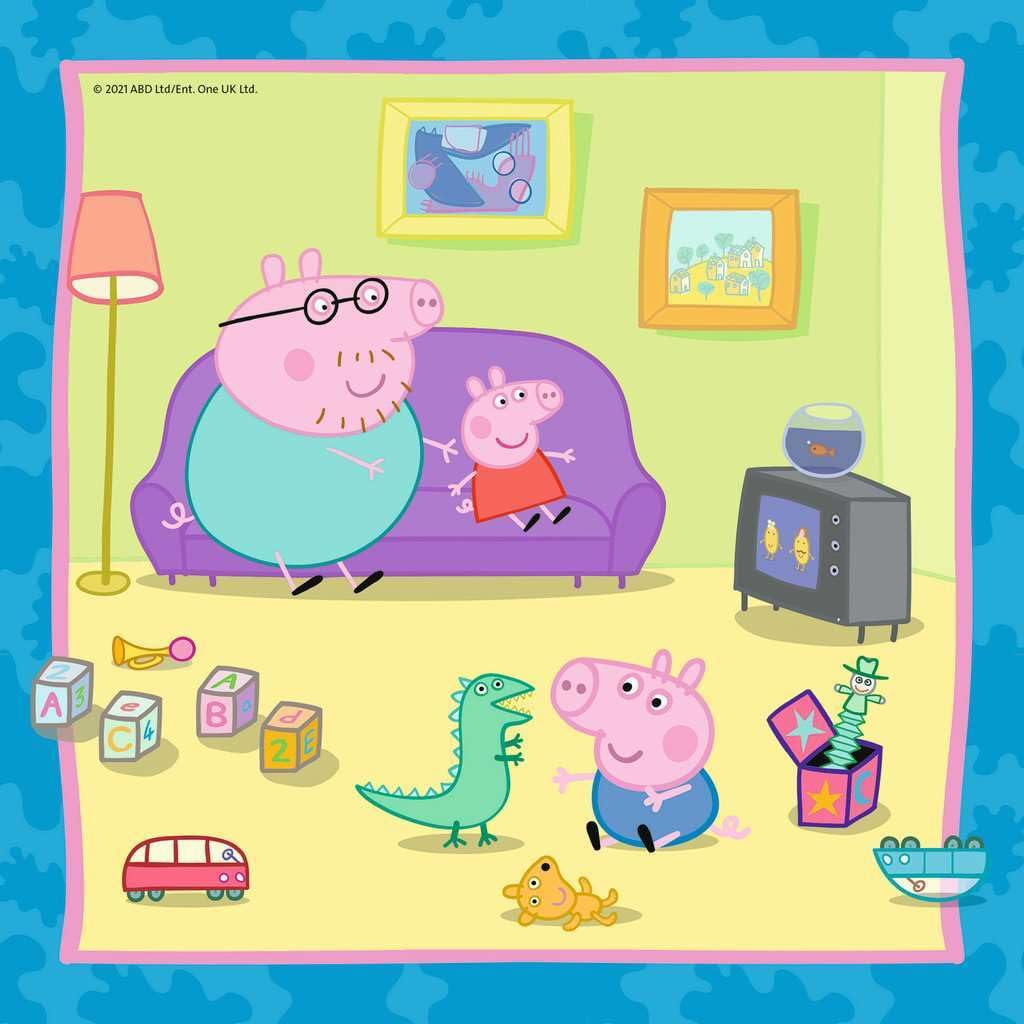 Ravensburger Peppa Puzzle child at table enjoying hands-on learning and concentration