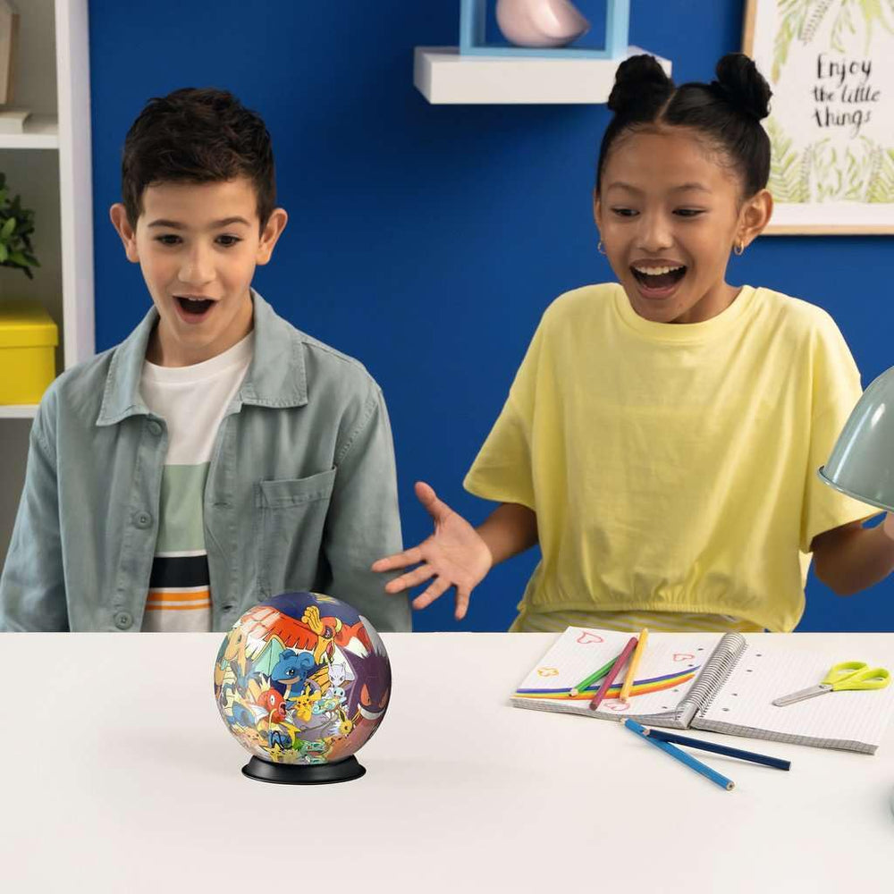 Ravensburger Pokemon 3D Puzzle Ball Bulbasaur colorful pieces invite exploration for kids.