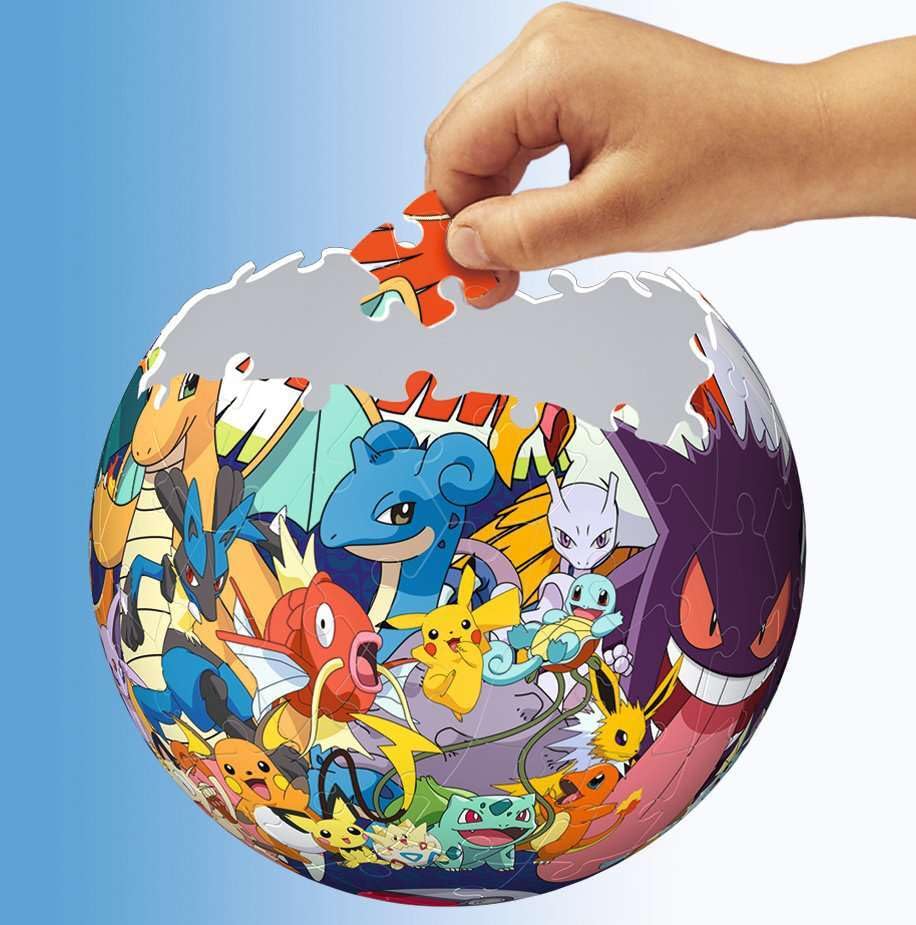 Ravensburger Pokemon 3D Puzzle Ball Charizard silhouette with sturdy display potential.