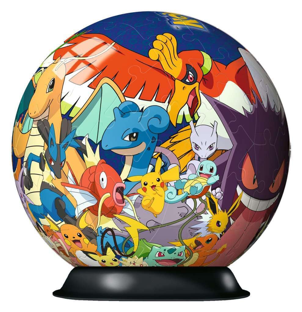 Ravensburger Pokemon 3D Puzzle Ball Eevee pose showing tactile build and focus.