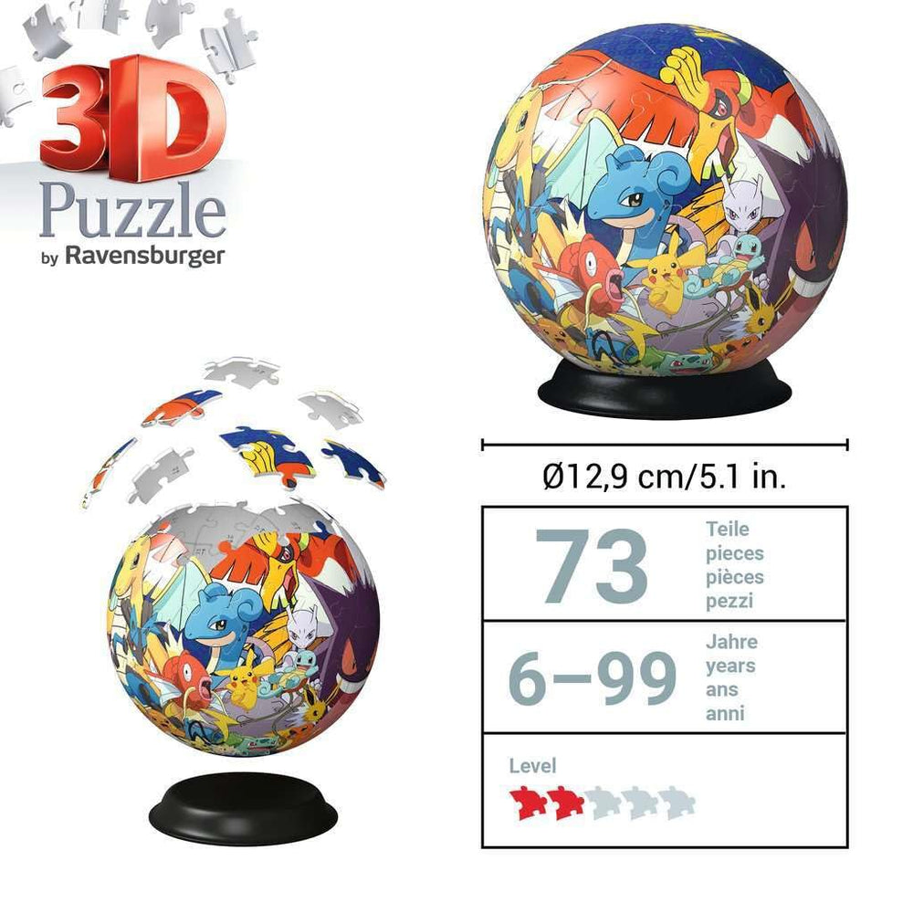Ravensburger Pokemon 3D Puzzle Ball Squirtle tactile play that supports calm focus.