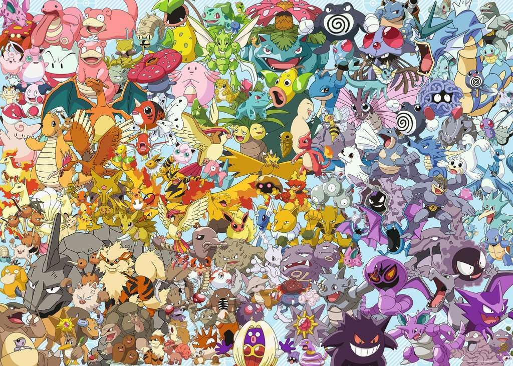 Ravensburger Pokémon Pikachu-Raichu detail highlighting color separation for precise assembly.