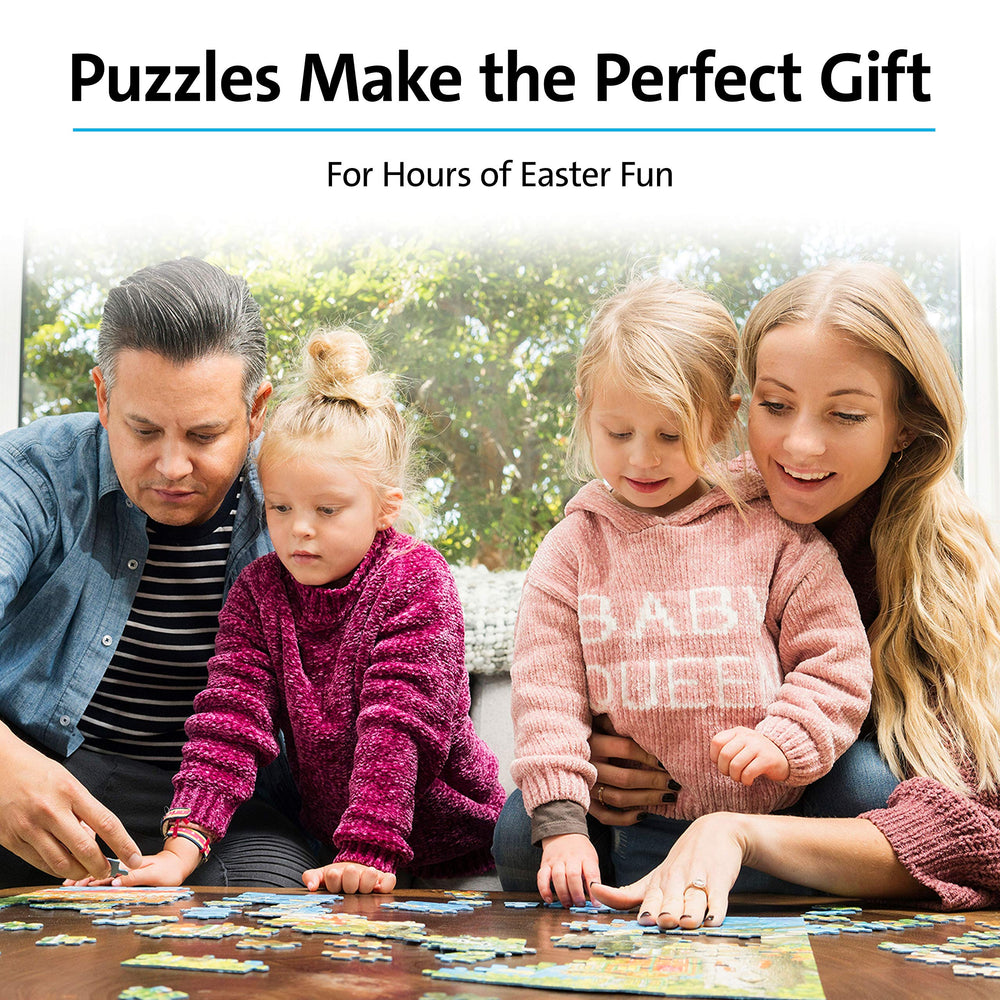 Ravensburger puzzle pieces fit smoothly to support concentration and fine motor skills