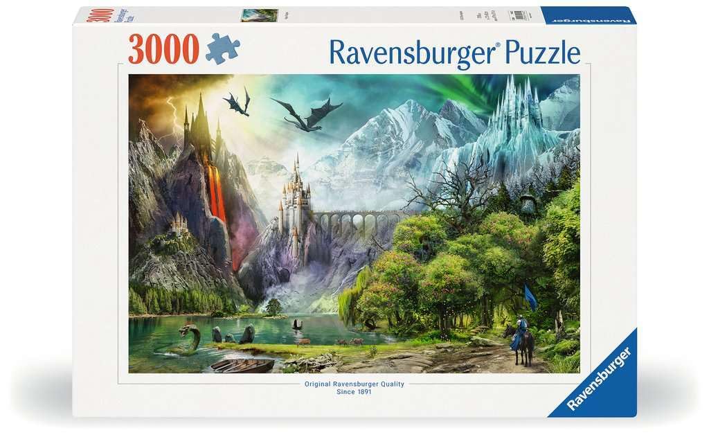 Ravensburger Reign of Dragons puzzle: dragons in the sky for immersive puzzle play