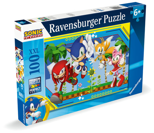 Ravensburger Sonic the Hedgehog 100-piece puzzle XXL featuring Sonic and friends for screen-free fun