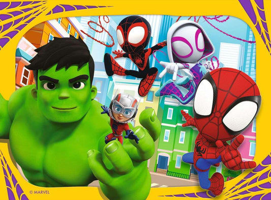 Ravensburger Spidey 16-piece puzzle, beginner-friendly scene supports focus.