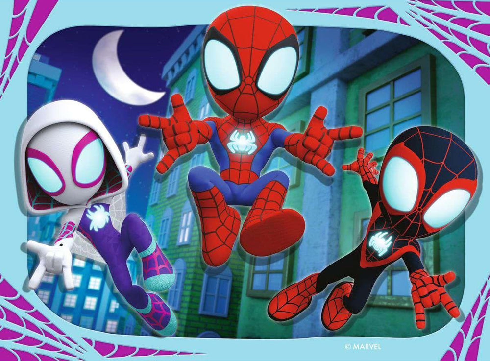 Ravensburger packaging image shows gift-ready Marvel puzzle set for kids.