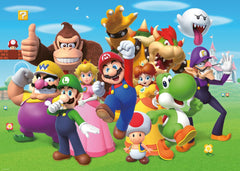 Ravensburger Super Mario Bros 1000-piece puzzle featuring Donkey Kong and Bowser in action