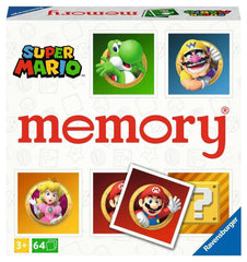 Ravensburger Super Mario Large Memory front view with 64 cards for quick family play.