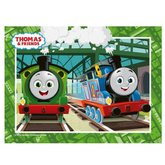 Ravensburger Thomas & Friends puzzle box art showcases colorful scenes for learning and gifting