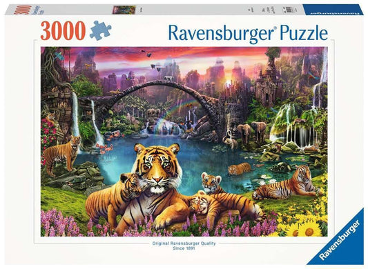 Ravensburger Tigers in Paradise: tigers at sunset for a relaxing puzzle session.