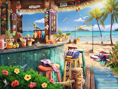 Ravensburger tiki bar scene enhances coastal decor while you piece together hours of mindful fun.