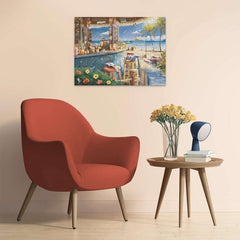 Ravensburger turquoise ocean scene sparks vivid color appreciation while solving.