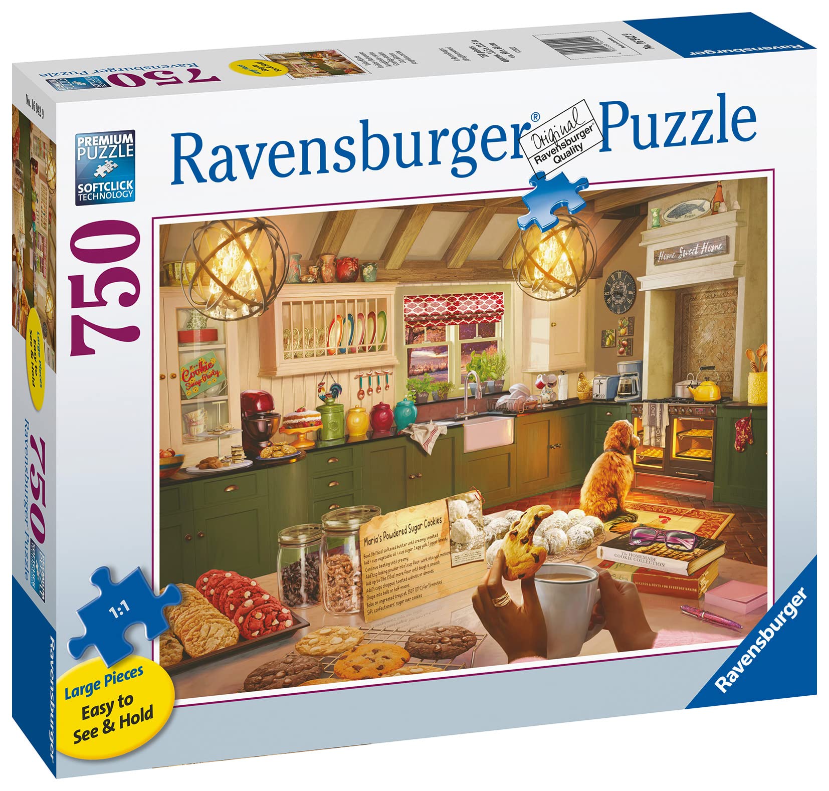 Ravensburger Cozy Kitchen image with matte glare-free finish for comfortable viewing