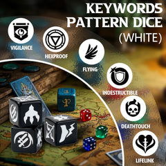 Ravonixis MTG dice pattern hexproof for clear protection cues during play