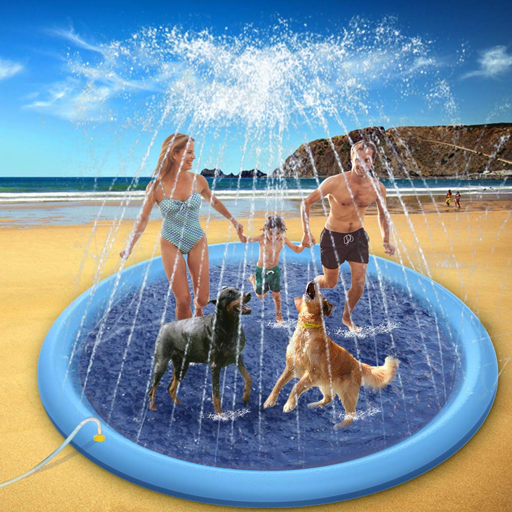Raxurt splash pad easy cleaning and quick drain.