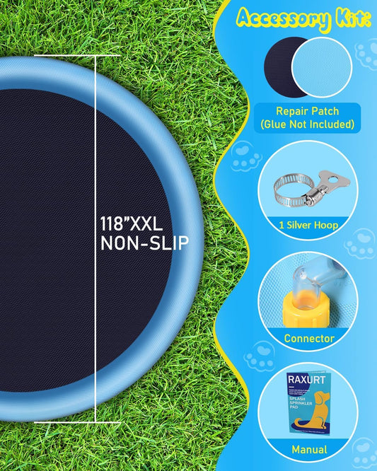 Raxurt Splash Pad 0.55mm thick material for durable use.