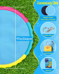 Raxurt Splash Pad foldable design enables quick, portable setup anywhere.