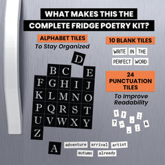 Rayliad fridge poetry tiles help playful expression at home