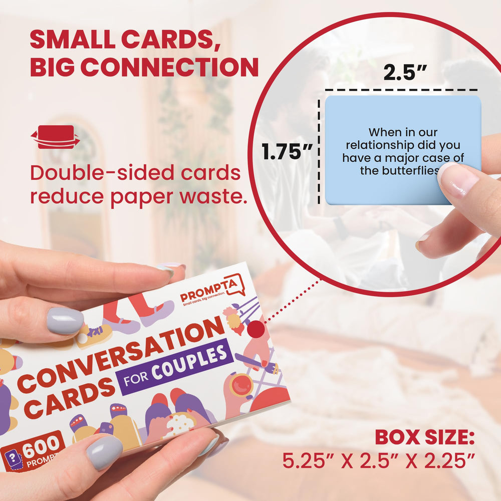 Rayliad Prompta 600 cards spread on table showing diverse questions to spark conversation.