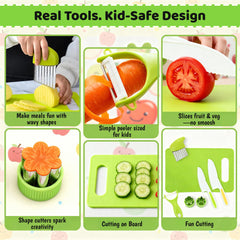 Raymeer kids cutting board included for safe prep.