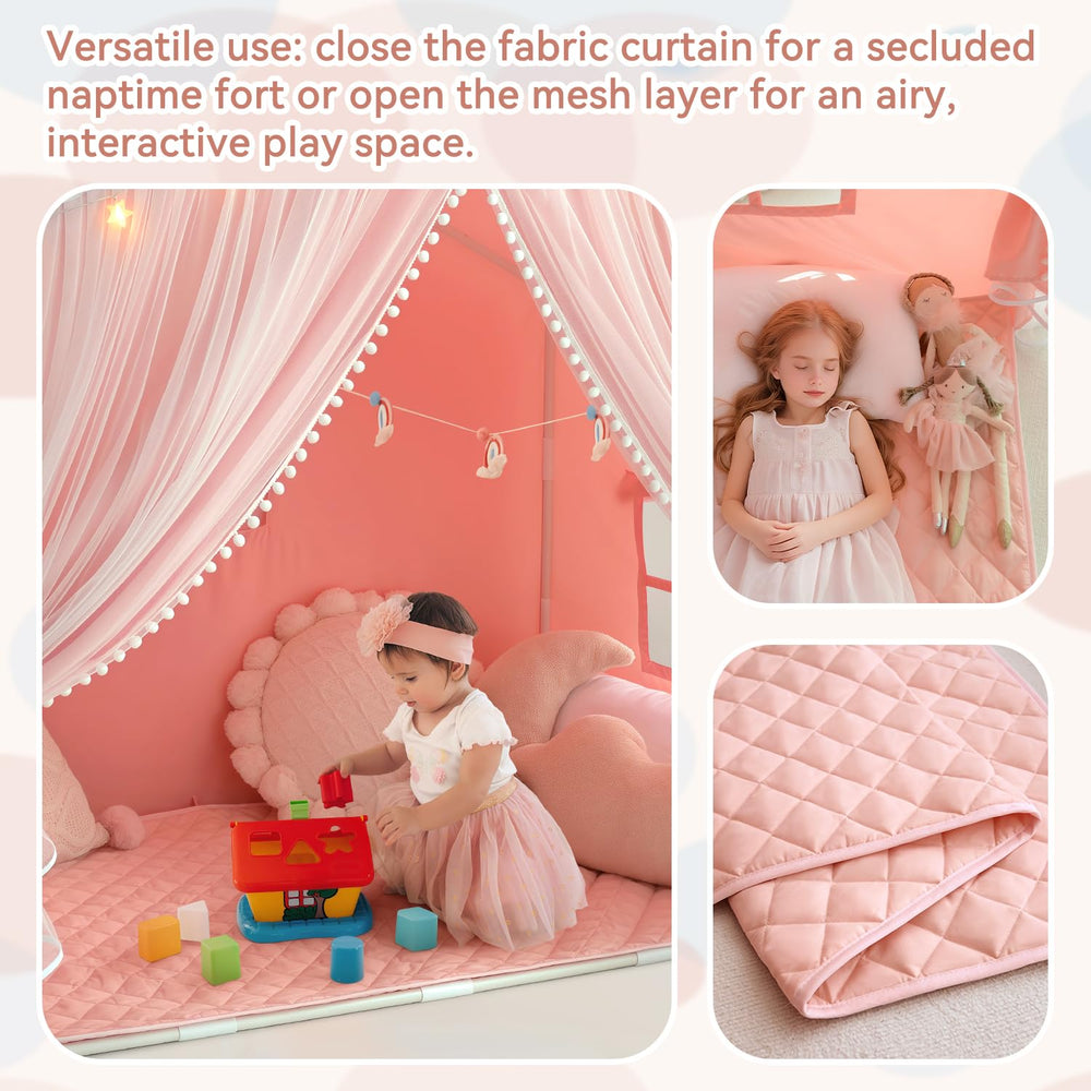 Razee dual-layer curtain with mesh provides breathable visibility and insect protection.