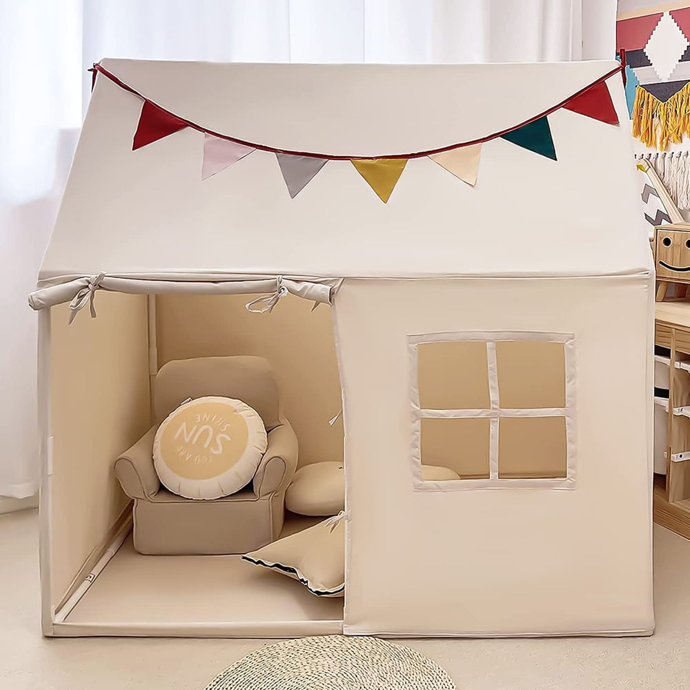 Razee Kids Tent living room display blends with décor.