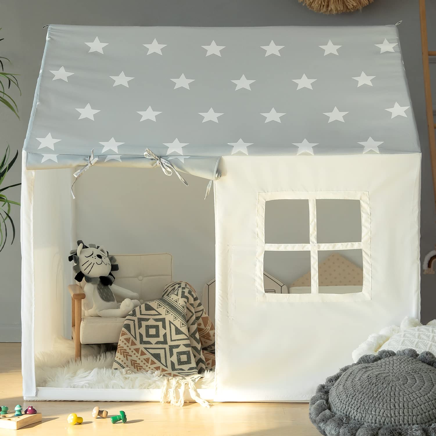 Razee Play Tent for Kids in a cozy living room, inviting imaginative play.