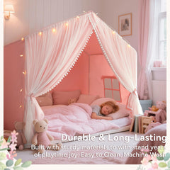 Razee playhouse with mattress option turns into a cozy bedroom nook.