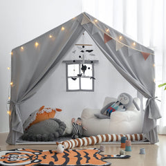 Razee playhouse tent gray front view shows sturdy kid-friendly design